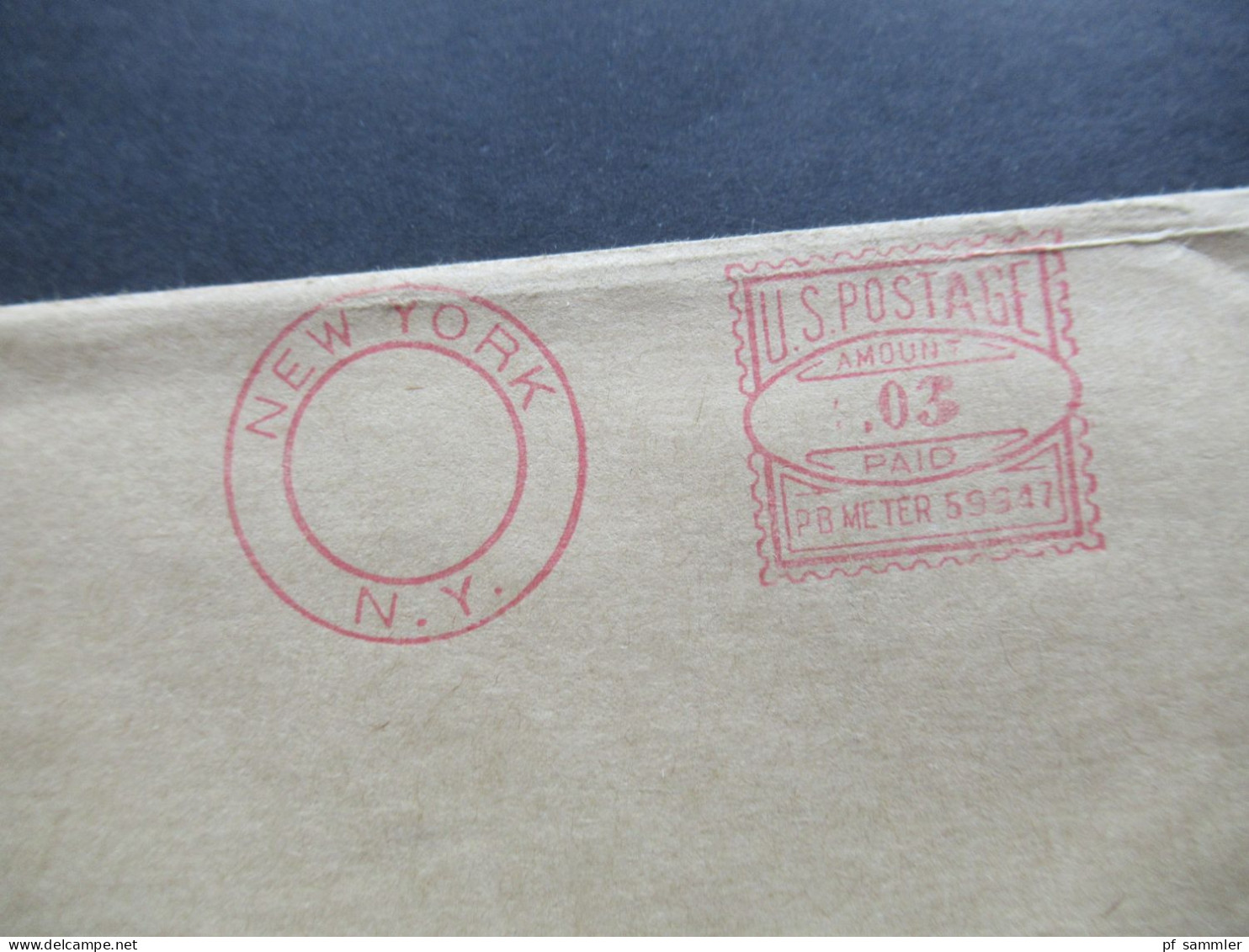 USA Ca. 1980er Jahre Freistempel US Postage New York / Umschlag Mc Graw Hill Book Company Inc. Nach FFM - Covers & Documents