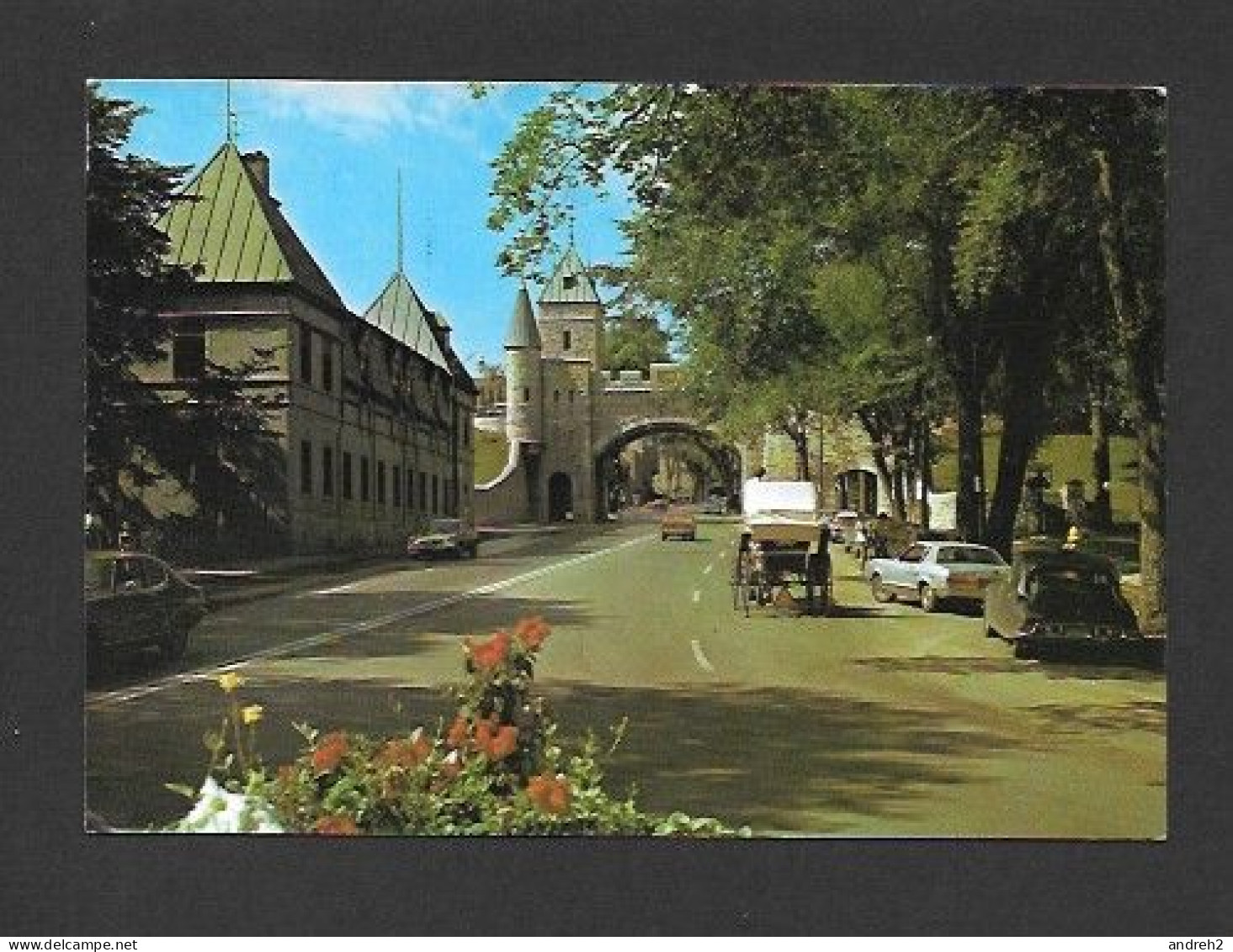 Québec Cité - La Porte Saint Louis Vu De La Rue D'Auteuil - Oblitérée 1988 Avec Très Beau Timbre - Québec – Les Portes