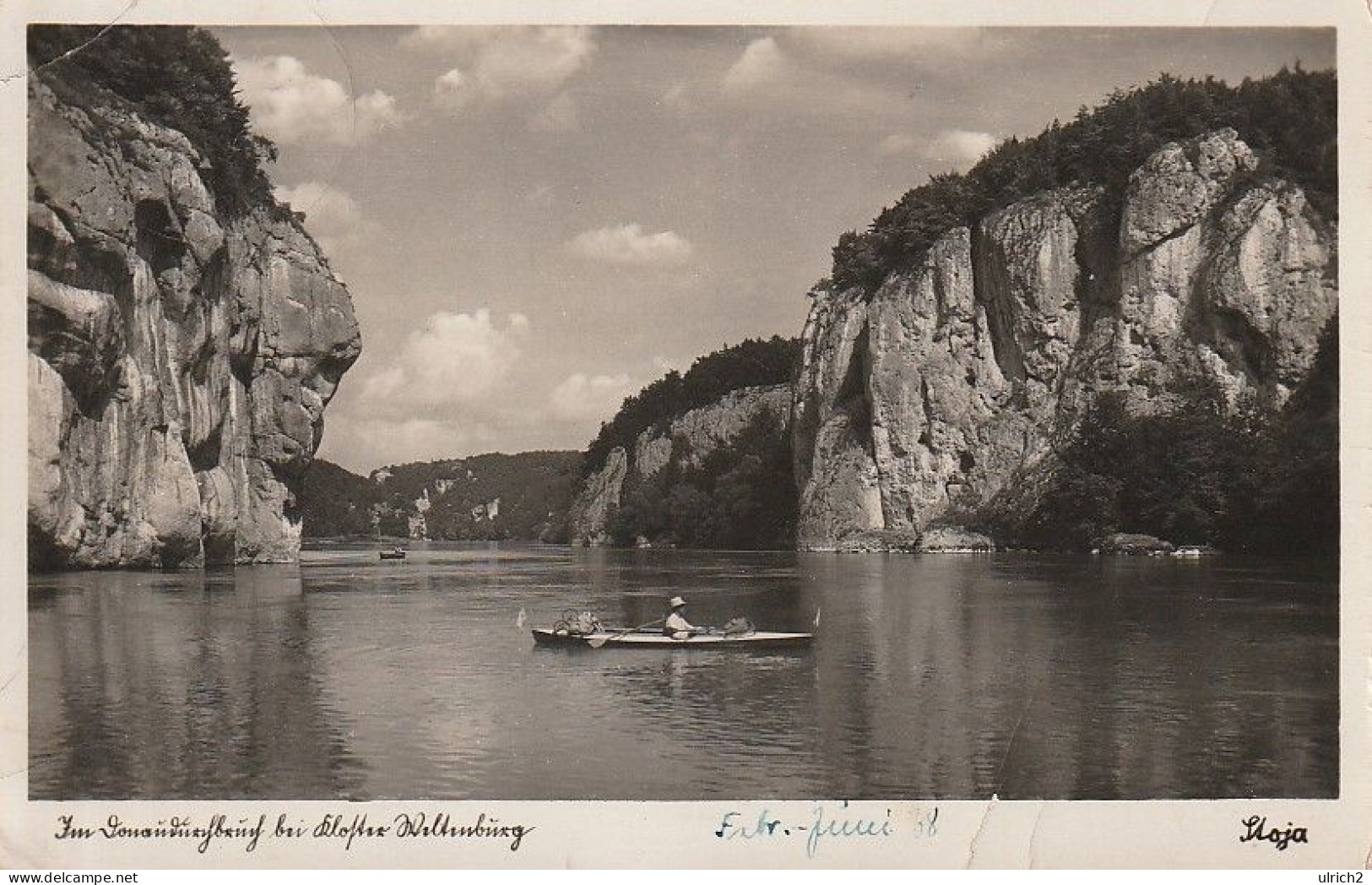 AK Im Donaudurchbruch Bei Kloster Weltenburg -  1938 (64113) - Kelheim