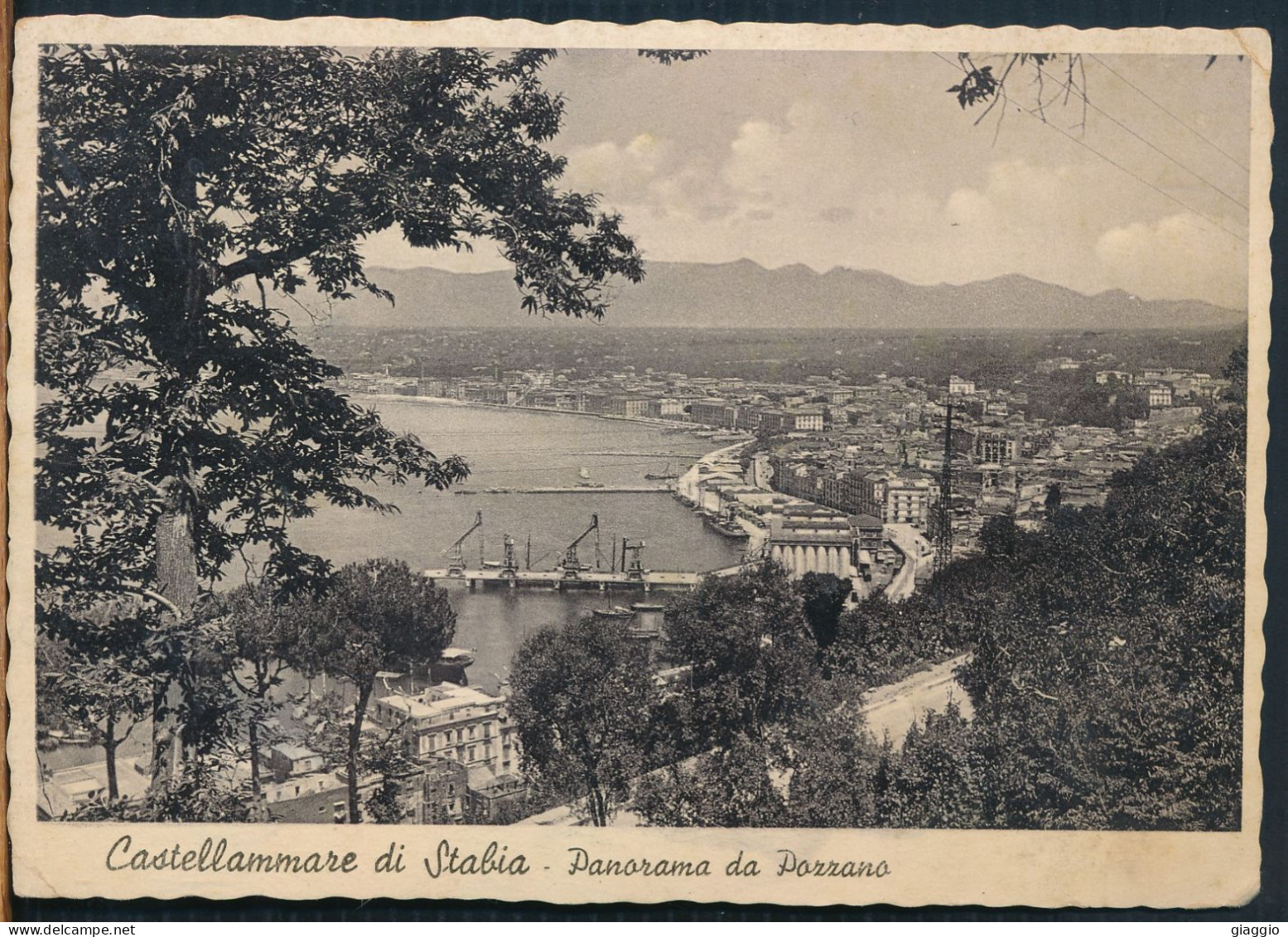 °°° 3574 - CASTELLAMMARE DI STABIA - PANORAMA DA POZZANO (NA) 1942 °°° - Castellammare Di Stabia