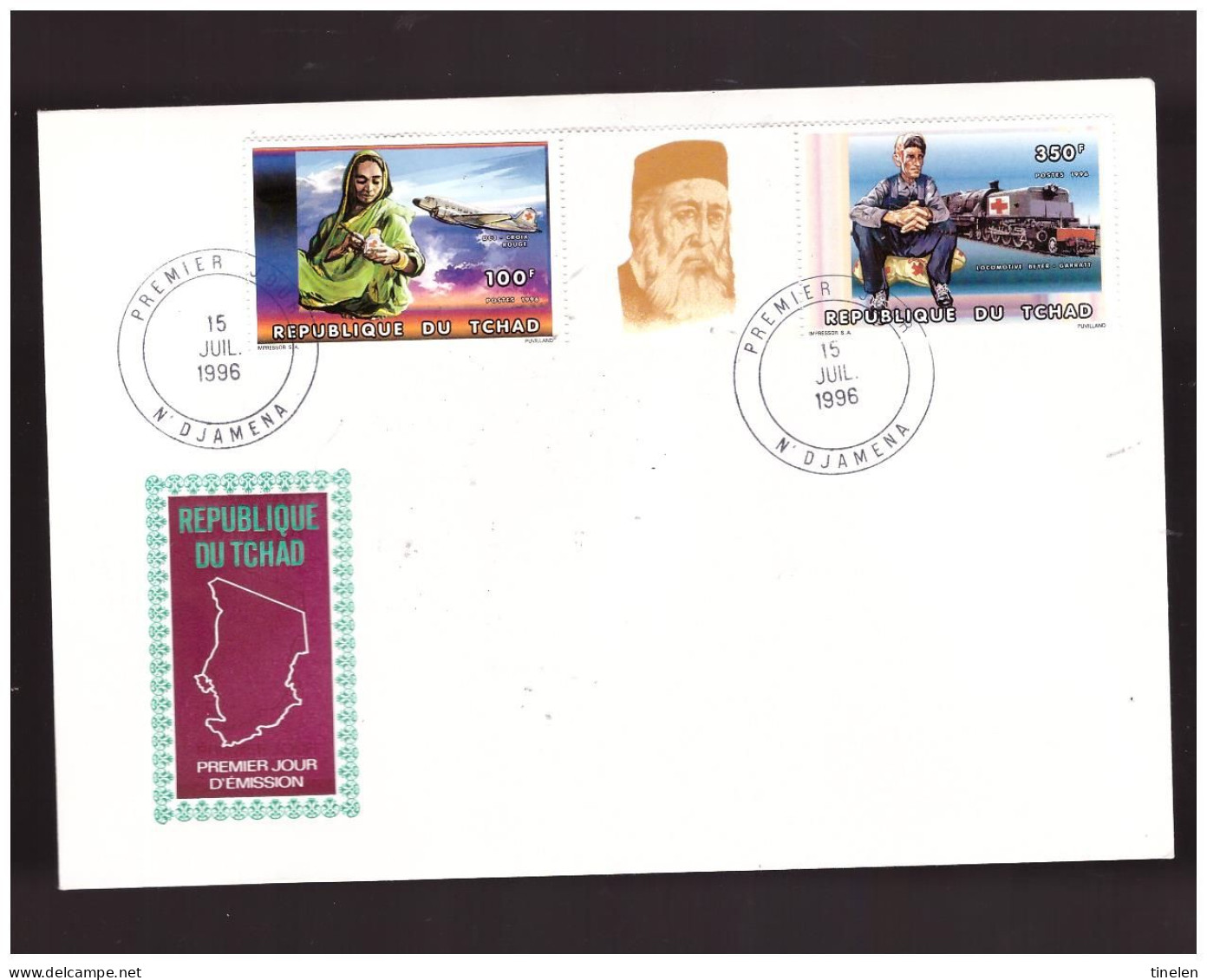 Ciad- Tchad - 1996  Maxi Fdc Croce Rossa /croix Rouge/ Rote Kreuz / Red Cross - Tchad (1960-...)