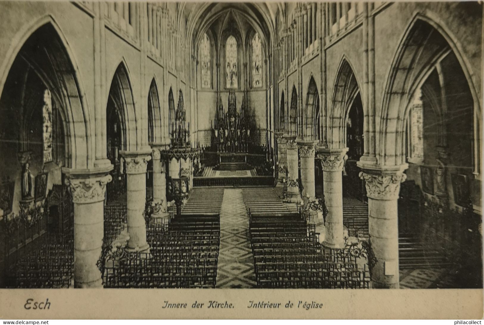 Esch S/Alzette (Luxembourg) Interieur Eglise 1906 - Esch-sur-Alzette