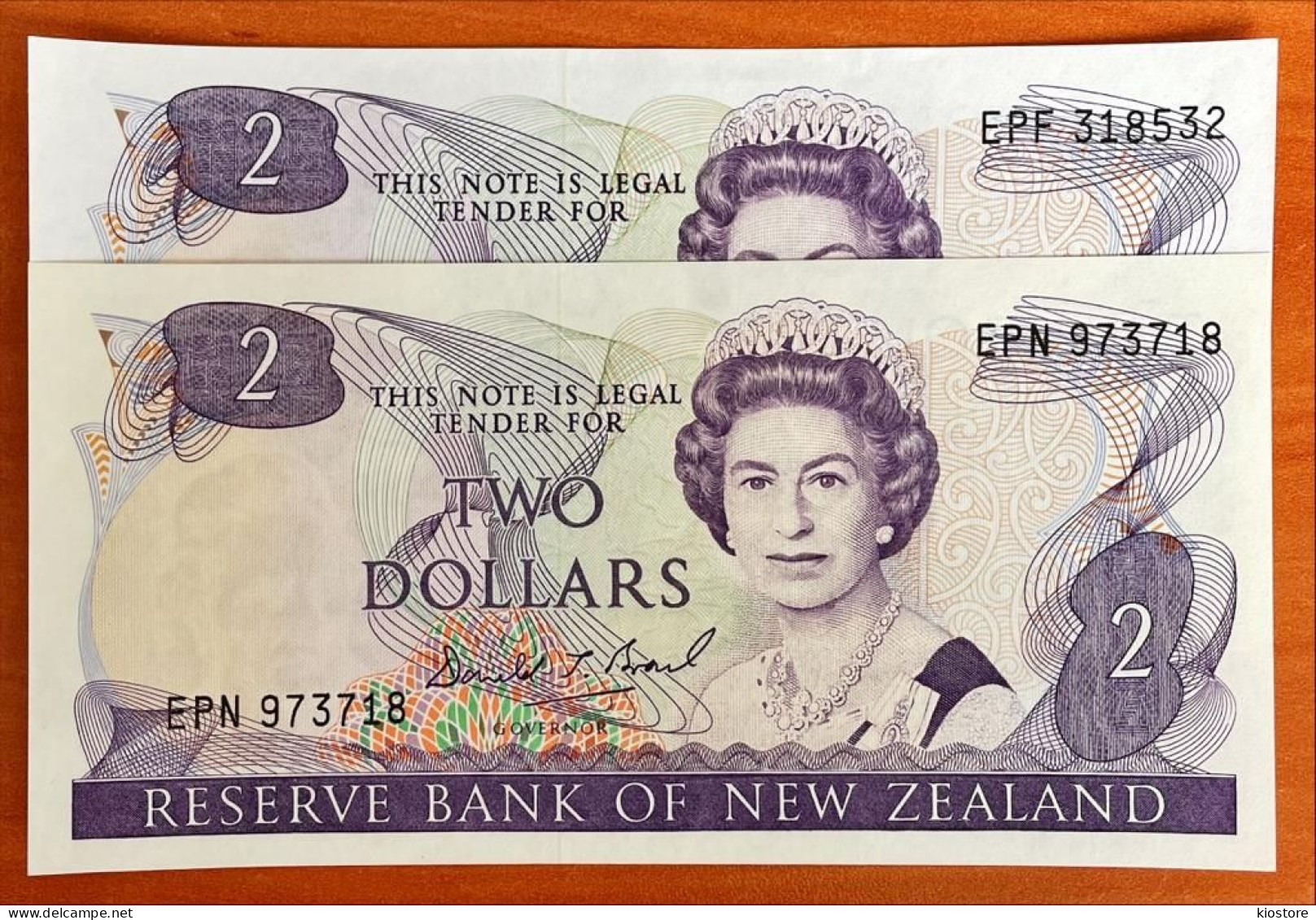 New Zealand 2 Dollars 1989 P170c Yellow & White Paper UNC - Neuseeland