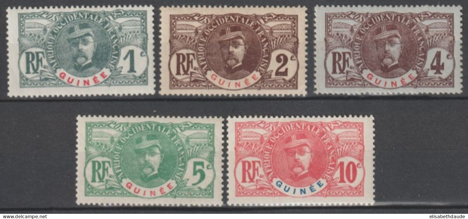 GUINEE - 1906 - FAIDHERBE - YVERT N°38/77 * MLH  - COTE = 40.25 EUR - Neufs