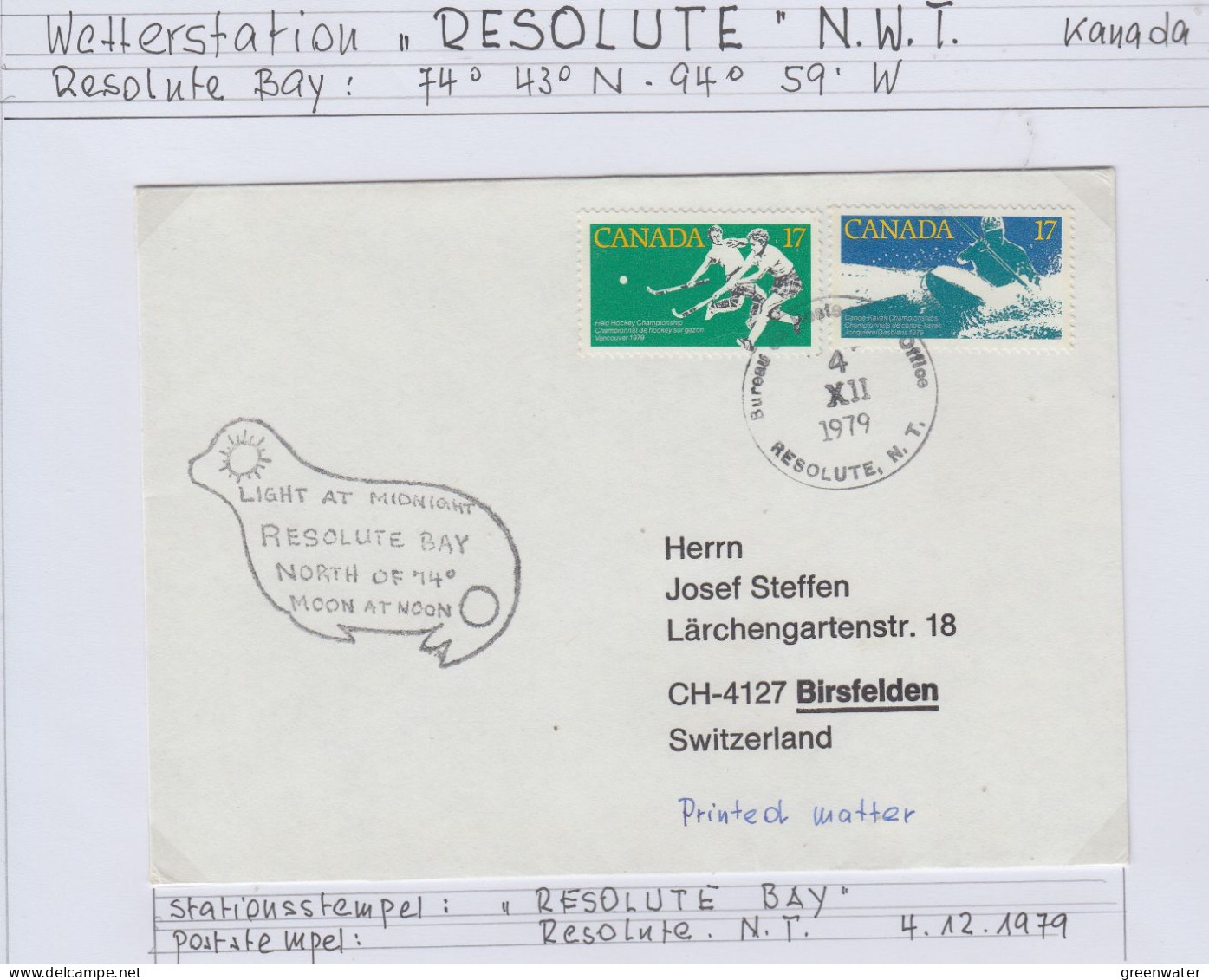 Canada Resolute Bay Weather Office Ca Resolute 4.12.1979 (BS179) - Stations Scientifiques & Stations Dérivantes Arctiques