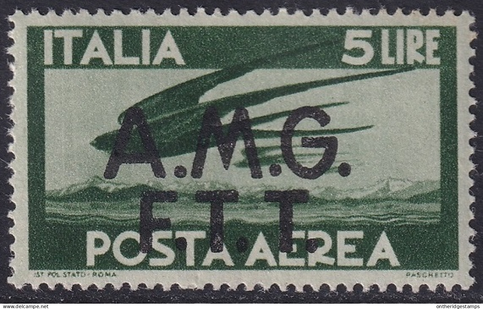 Trieste Zone A 1947 Sc C3 Sa A3 Air Post MLH* - Poste Aérienne