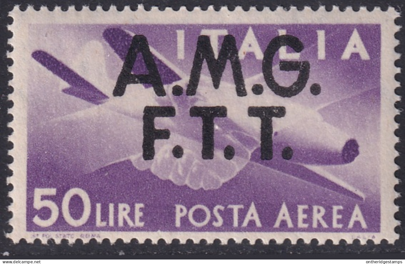 Trieste Zone A 1947 Sc C6 Sa A6 Air Post MLH* - Luchtpost