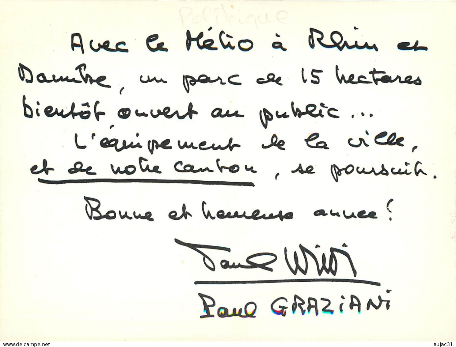 Politique - Personnages - Paul Graziani Né à Barbezieux Saint Hilaire Le 14/02/1925 - Décès à Ajaccio Le 30/07/2012 - Personnages