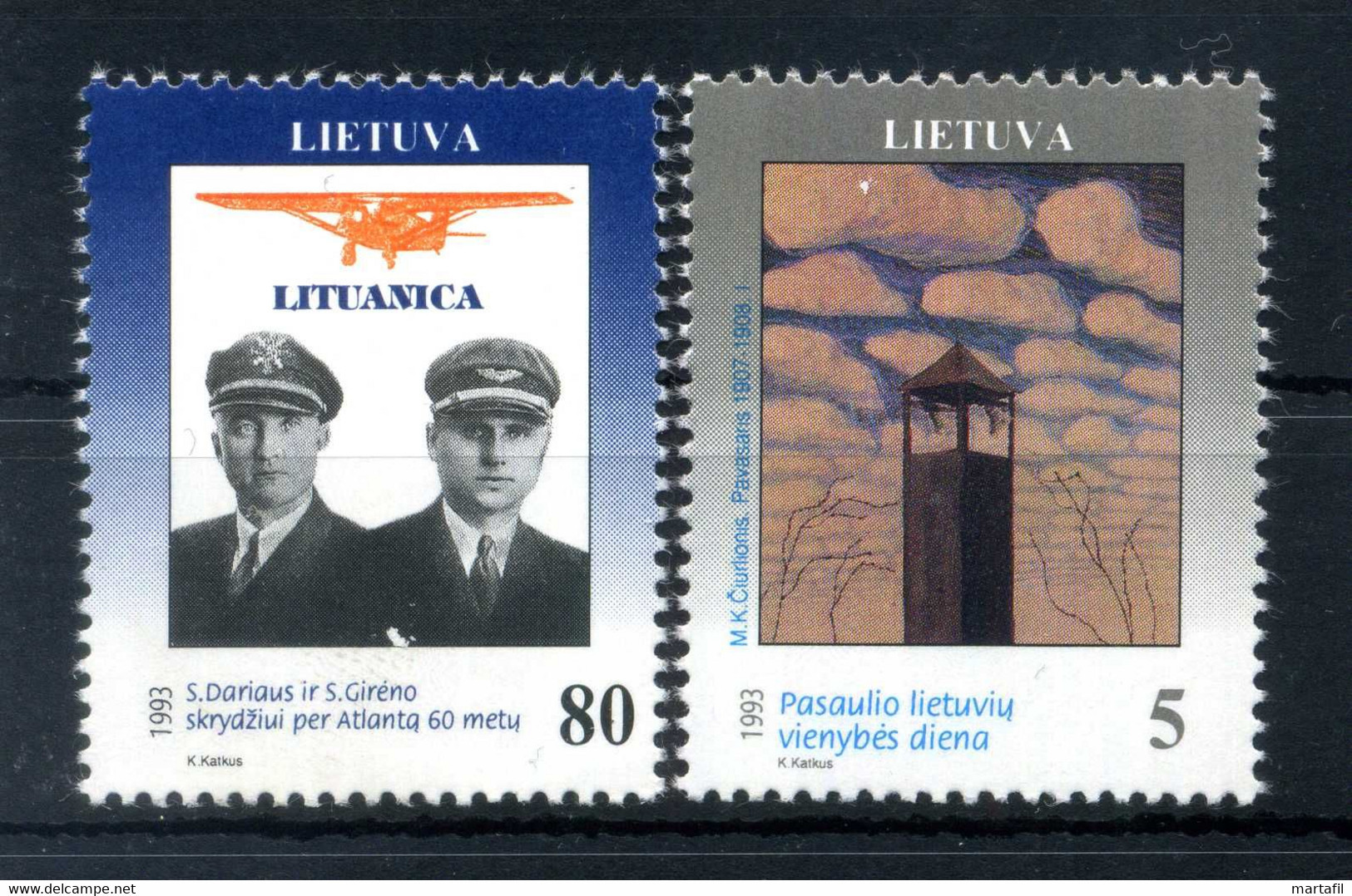 1993 LITUANIA SET MNH ** 462/463 - Litouwen