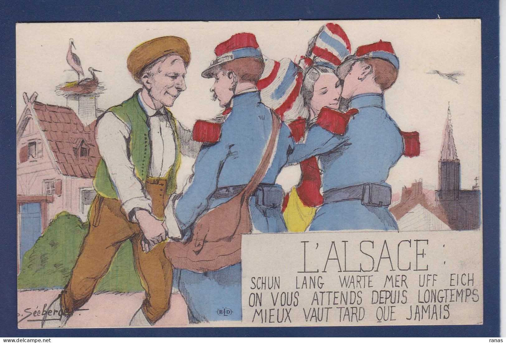 CPA Anti Kaiser Alsace Patriotique Non Circulé Séeberger - Alsace
