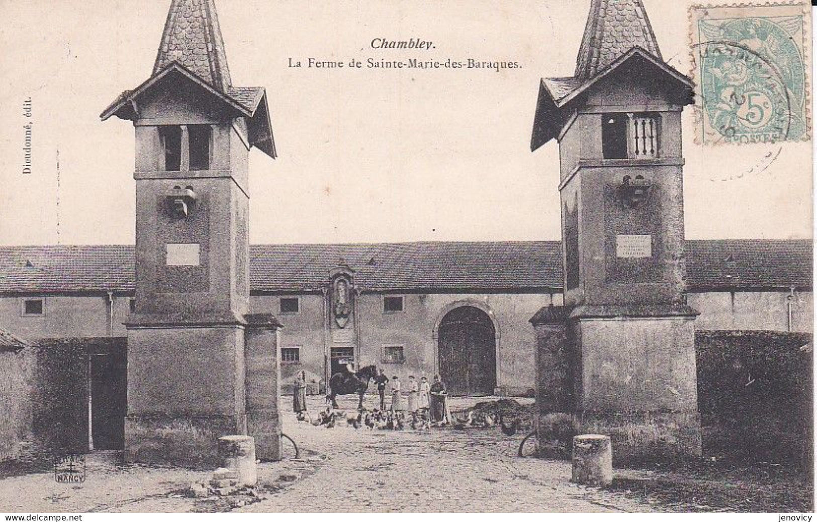 CHAMBLEY LA FERME DE SAINTE MARIE -DES -BARAQUES ,JOLI PLAN ANIME   REF 79416 - Chambley Bussieres