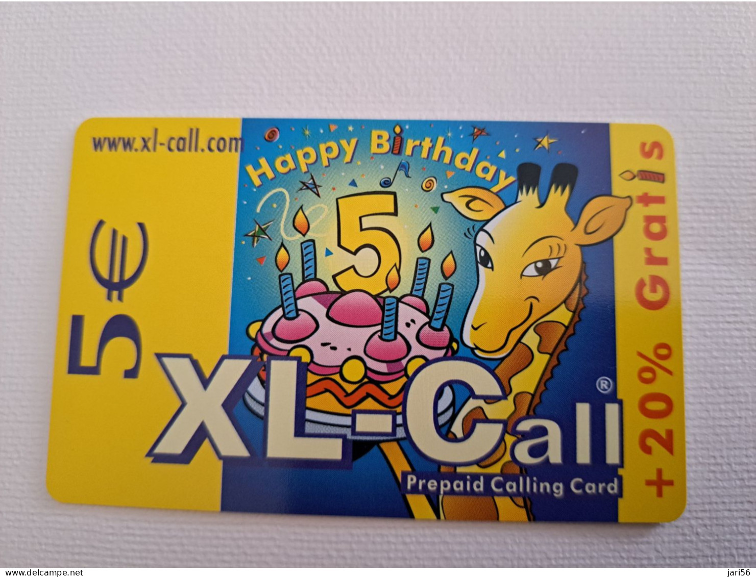 BELGIUM PHONECARDS   € 5,- + 20% GRATIS  /GIRAFFE / XL -CALL/ PREPAID CARD    ** 13452 ** - Sans Puce