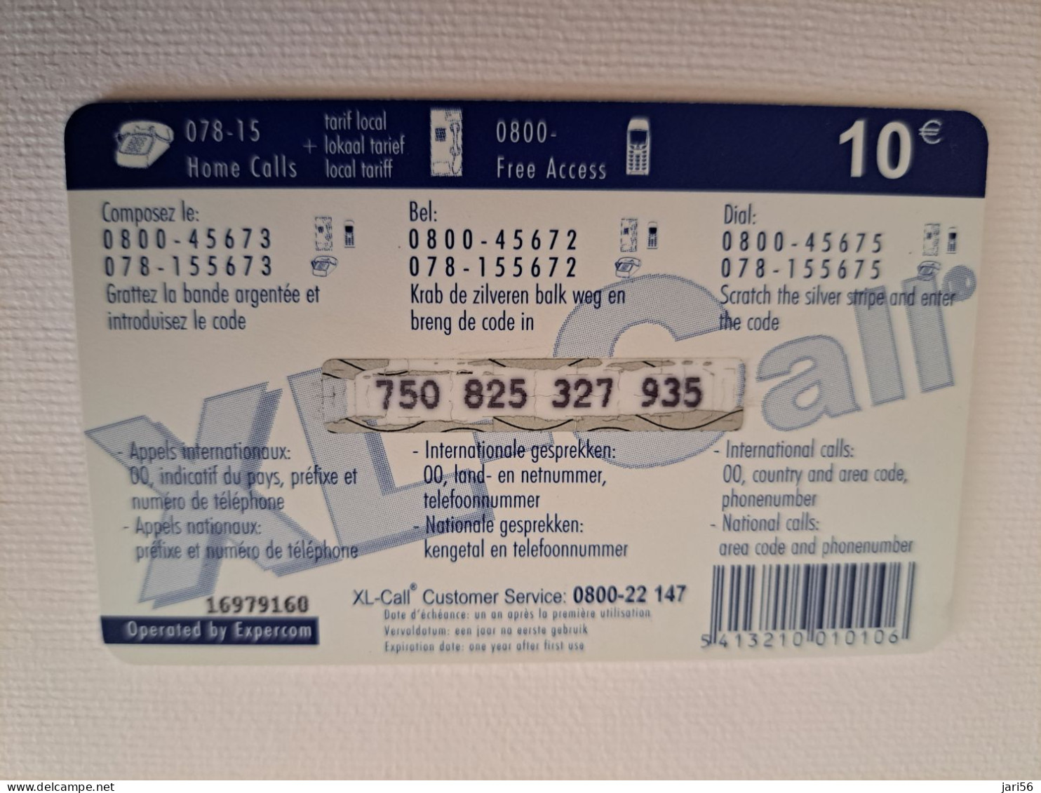 BELGIUM PHONECARDS   € 10,-   /GIRAFFE / XL -CALL/ PREPAID CARD    ** 13454 ** - Sans Puce