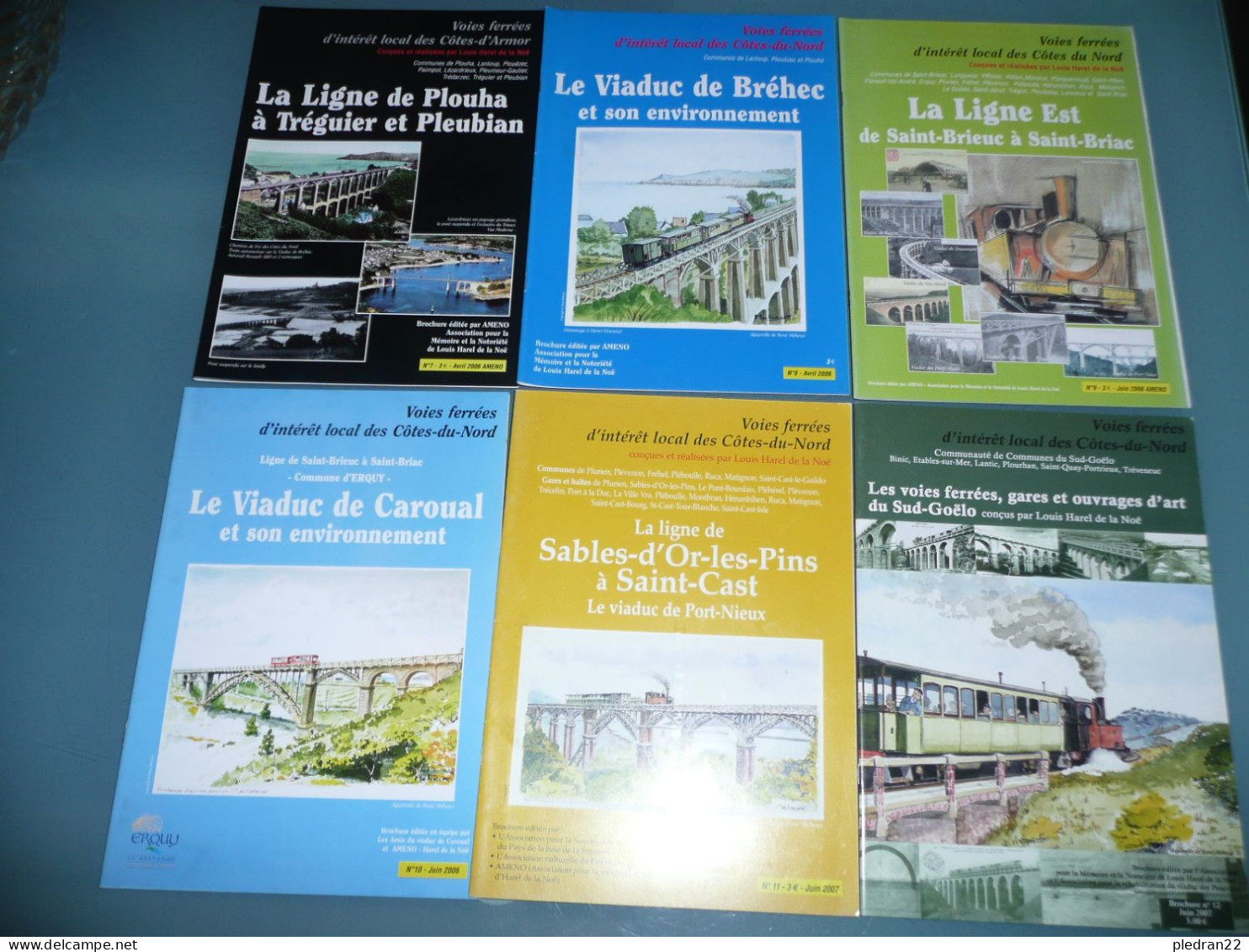 CHEMINS DE FER DES COTES DU NORD TRAIN ARCHITECTURE AMENO ARCHITECTE HAREL DE LA NOE 29 BROCHURES 2004 à 2015 - Railway & Tramway