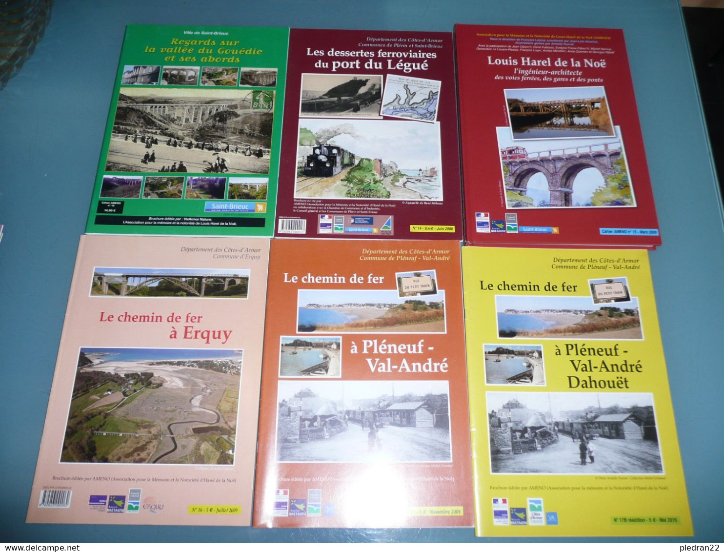 CHEMINS DE FER DES COTES DU NORD TRAIN ARCHITECTURE AMENO ARCHITECTE HAREL DE LA NOE 29 BROCHURES 2004 à 2015 - Railway & Tramway