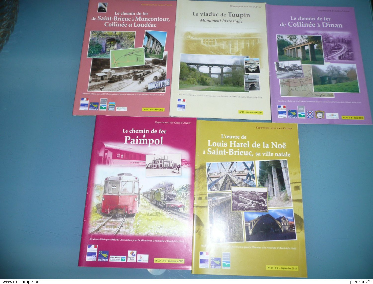 CHEMINS DE FER DES COTES DU NORD TRAIN ARCHITECTURE AMENO ARCHITECTE HAREL DE LA NOE 29 BROCHURES 2004 à 2015 - Railway & Tramway