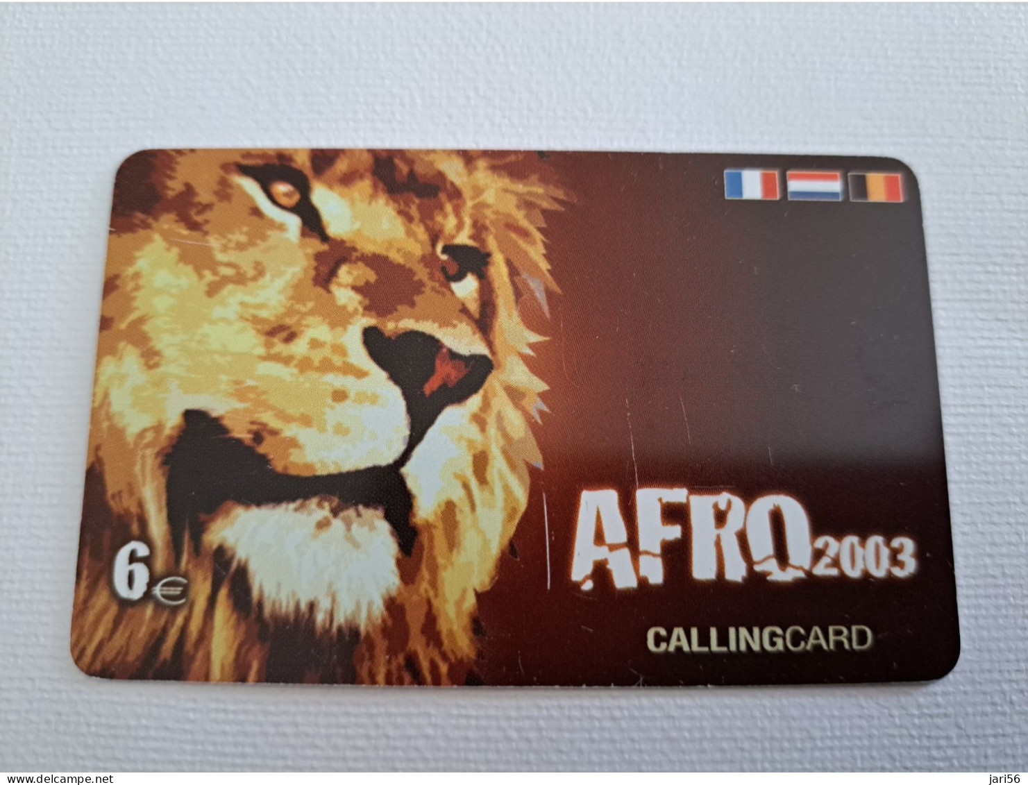 NETHERLANDS /  PREPAID / € 6,- AFRO 2003/ LION/ LEEUW  / USED  ** 13461** - Privées