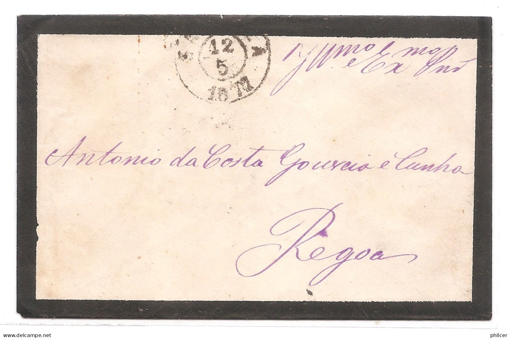 Portugal, 1877, # 36 Dent. 12 3/4, Tipo I, Para A Regoa - Lettres & Documents