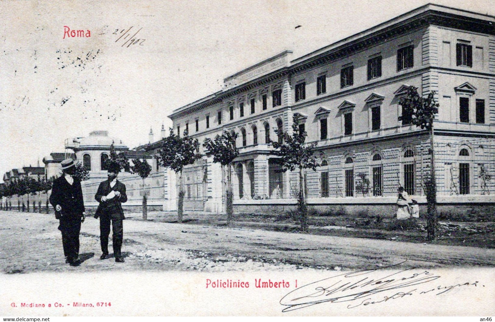 ROMA - Policlinico Umberto I° - Vg. 21/1/1902 - Salute, Ospedali