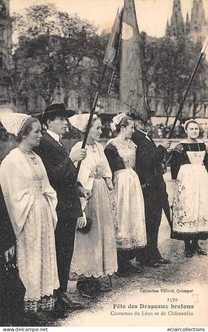 Châteaulin        29          Fête Des Drapeaux Bretons Du Léon  N° 1570     .   (voir Scan) - Châteaulin