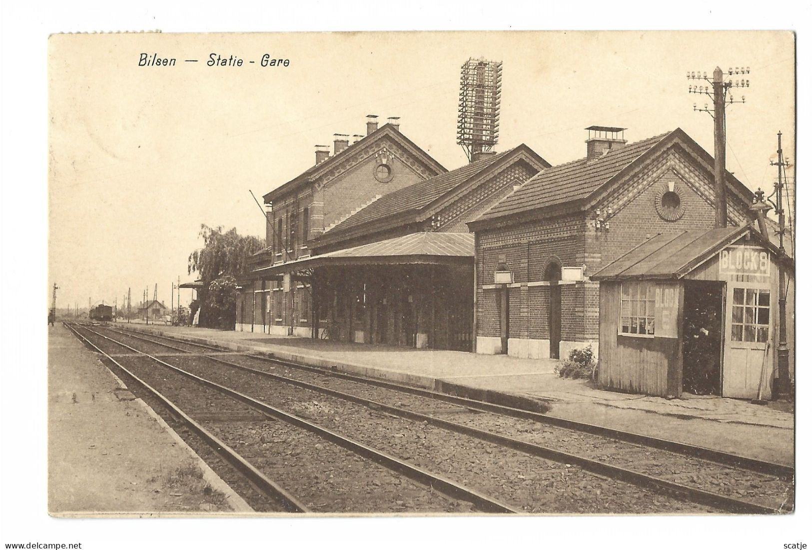 Bilsen.   -   Statie  -  Gare   -   1921   Naar   Verviers - Bilzen