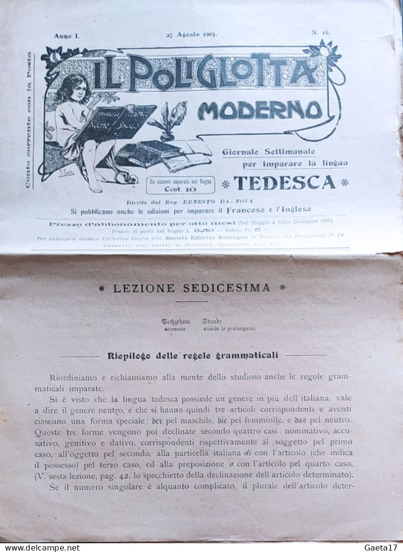 Il Poliglotta Moderno - Tedesco - Anno I 1905 - Cursos De Idiomas