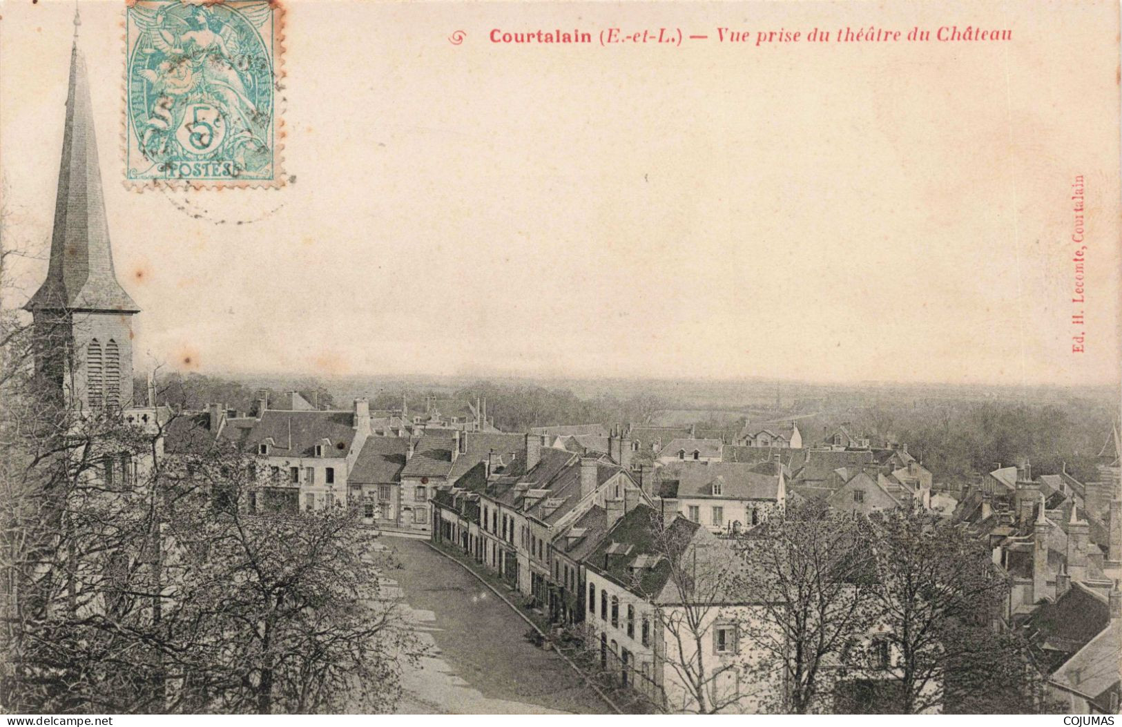 28 - COURTALAIN - S16764 - Vue Prise Du Théâtre Du Château - Eglise - L23 - Courtalain