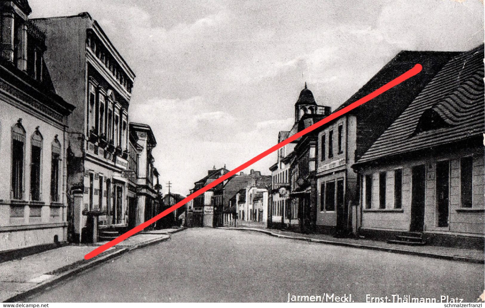 AK Jarmen Ernst Thälmann Platz Markt HO Konsum Völschow Tutow Bentzin Demmin Gützkow Loitz Breest Anklam Greifswald DDR - Demmin