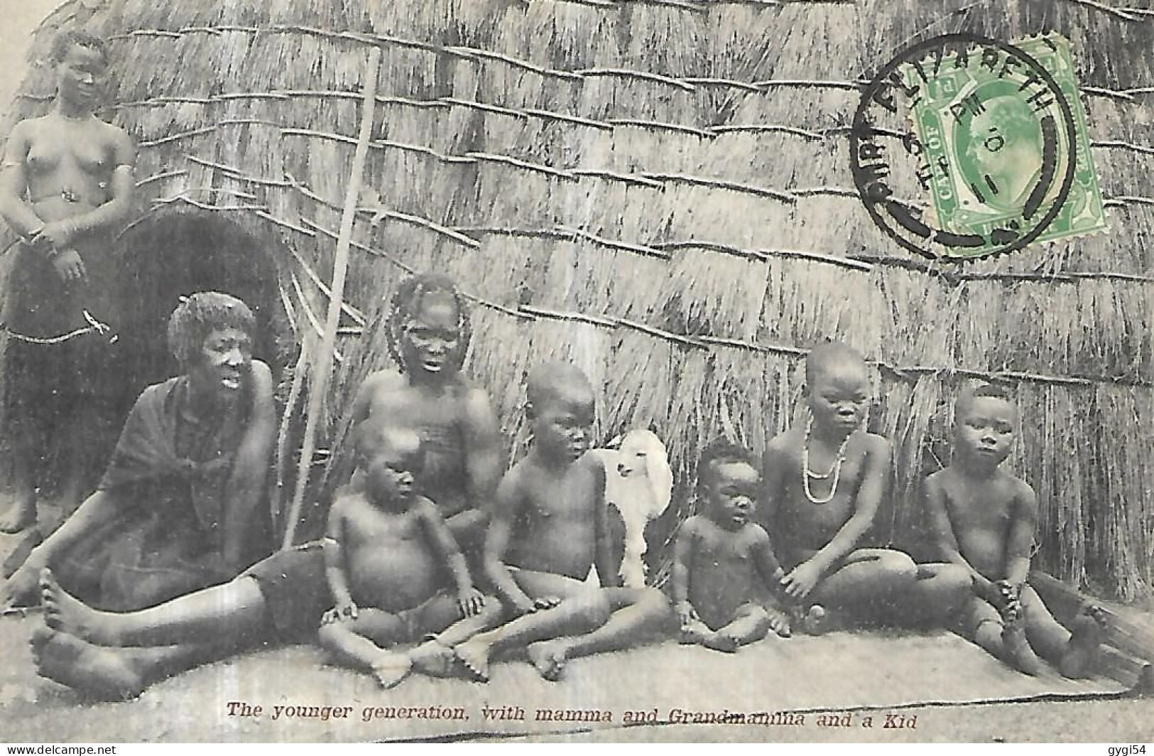 The Younger Generation  With Mamma And Grandmamma  And A Kid Port Elizabeth 1911 - Saint Vincent &  The Grenadines