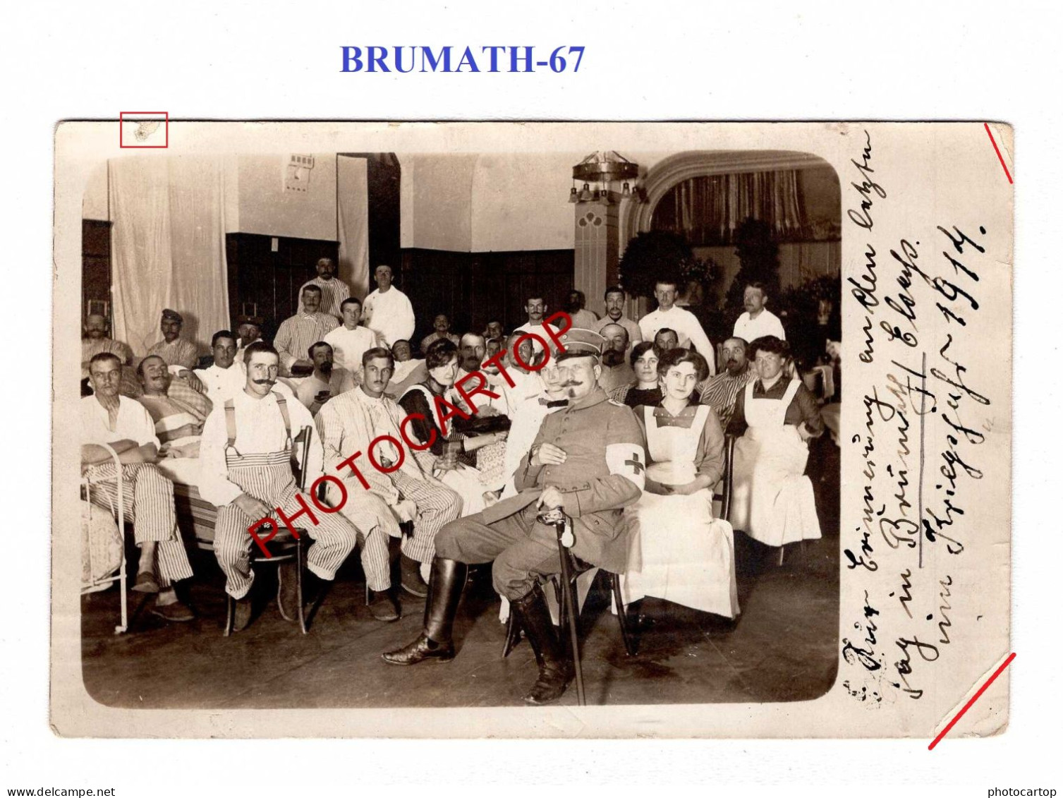 BRUMATH-67-1914-CARTE PHOTO Allemande-GUERRE 14-18-1 WK-Militaria-Feldpost- - Brumath