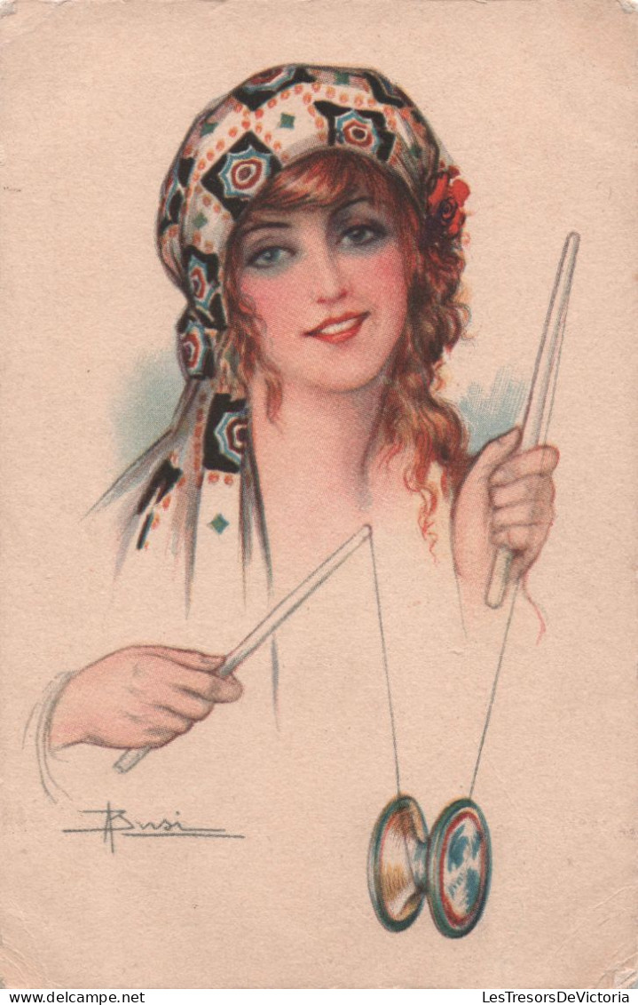 ILLUSTRATEUR - Busi - Femme Avec Un Diabolo - Carte Postale Ancienne - Busi, Adolfo