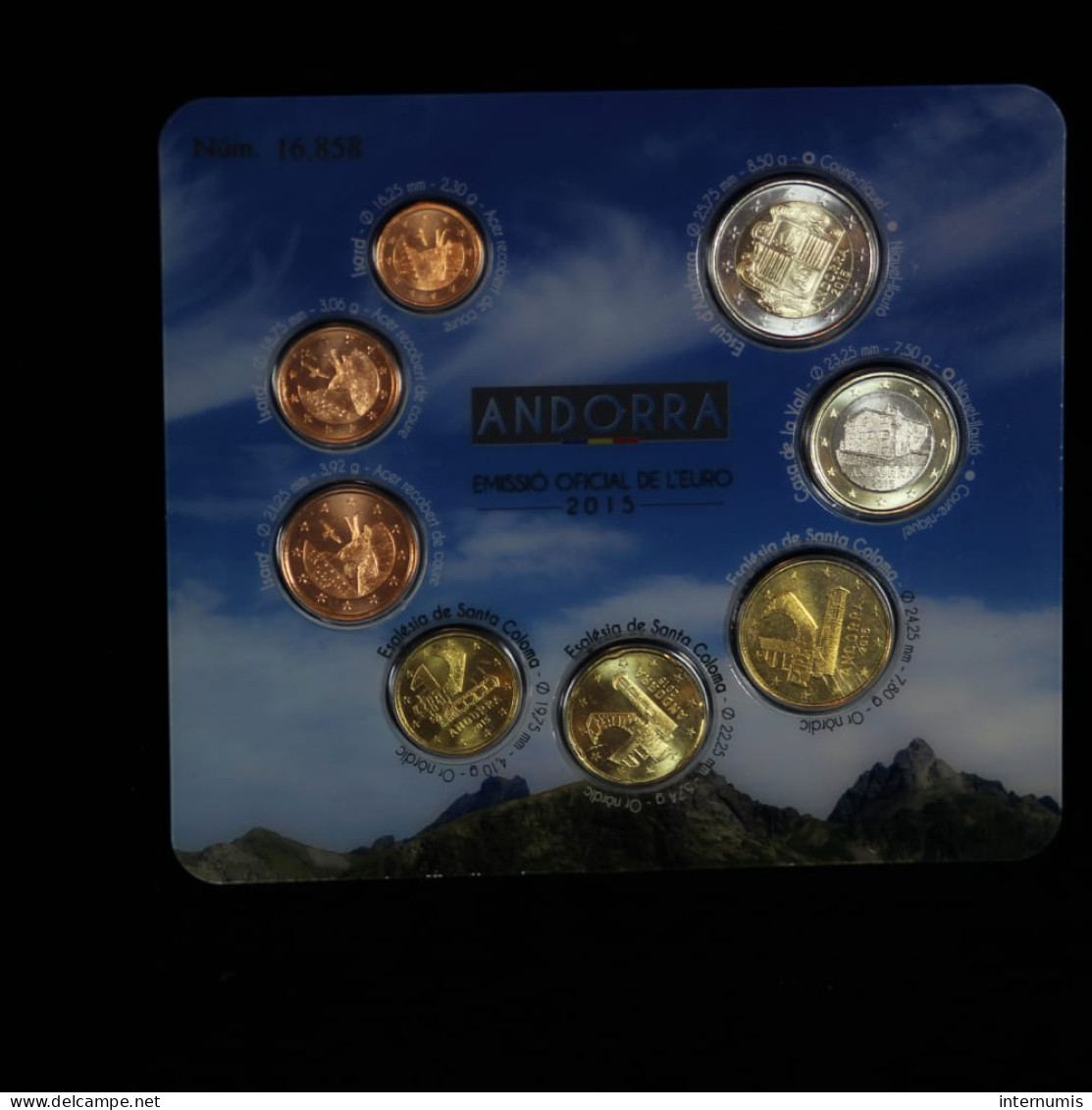 Andorre / Andorra, Coffret - Euro SERIE / Coin Set : 8 Pièces (Coins), 2015, BU (Special Mint Strike) - Andorre