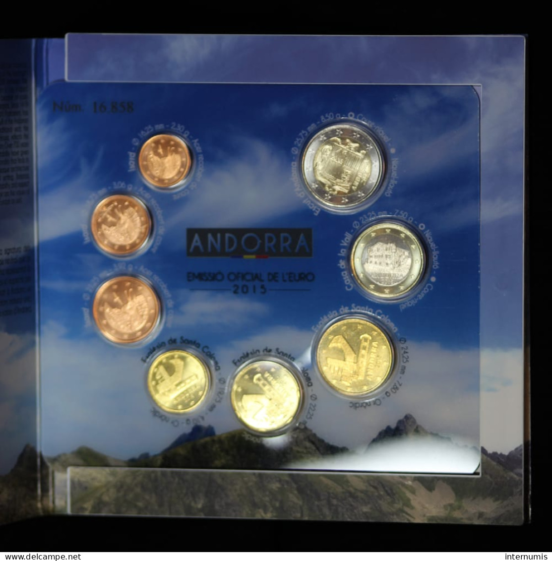 Andorre / Andorra, Coffret - Euro SERIE / Coin Set : 8 Pièces (Coins), 2015, BU (Special Mint Strike) - Andorra