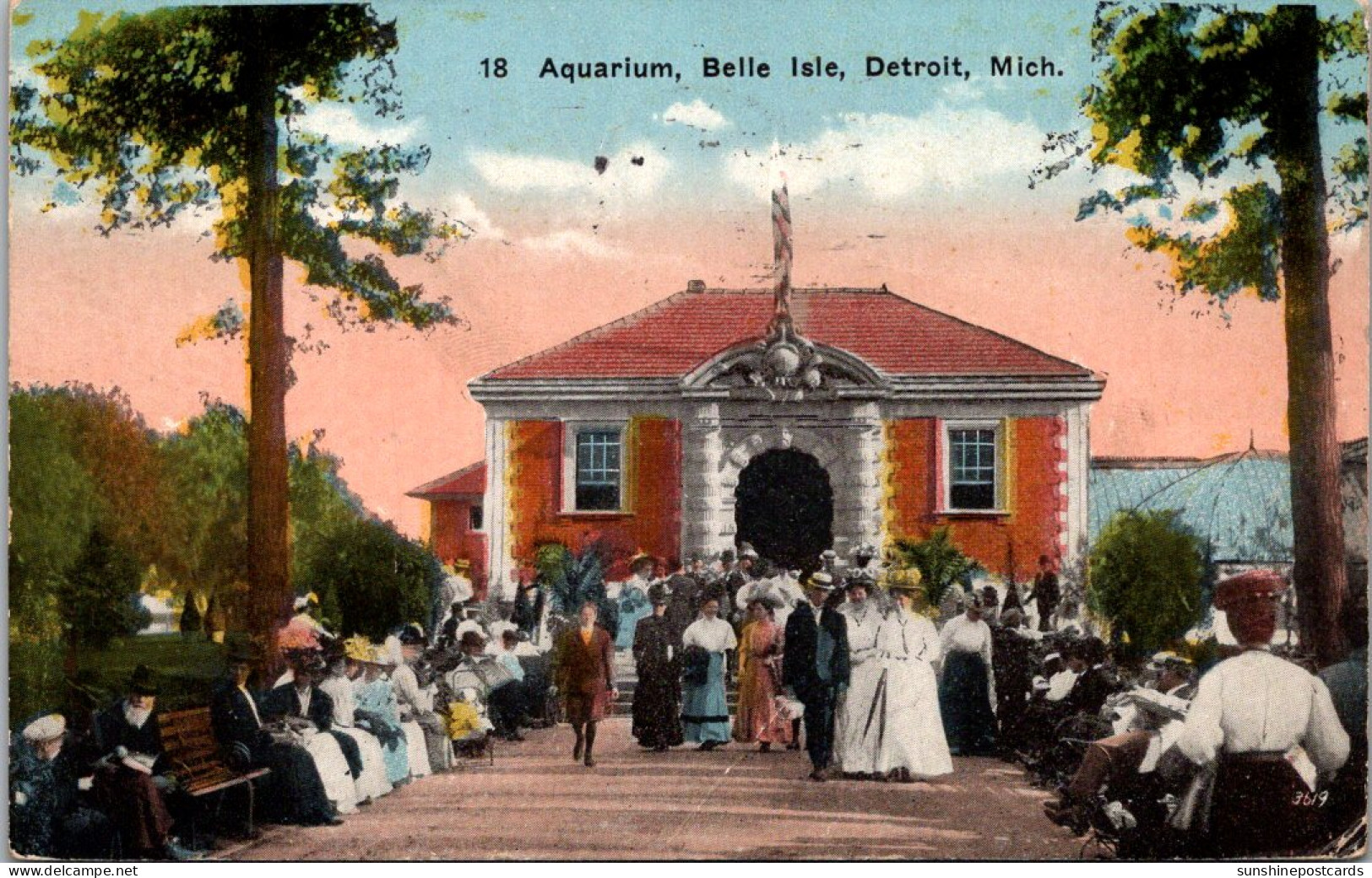 Michigan Detroit Belle Isle The Aquarium 1918 - Detroit