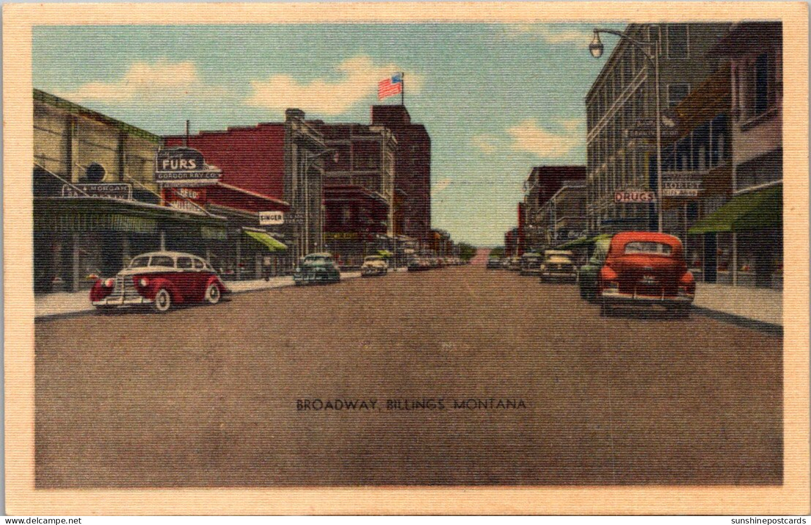 Montana Billings Broadway Street Scene  - Billings