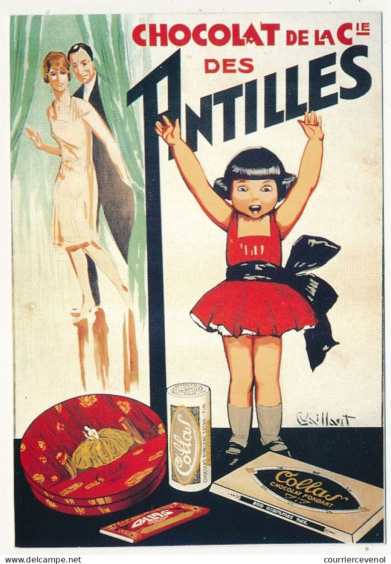 CPM - Reproduction D'affiche Publicitaire : Chocolat De La Cie Des Antilles - Publicité