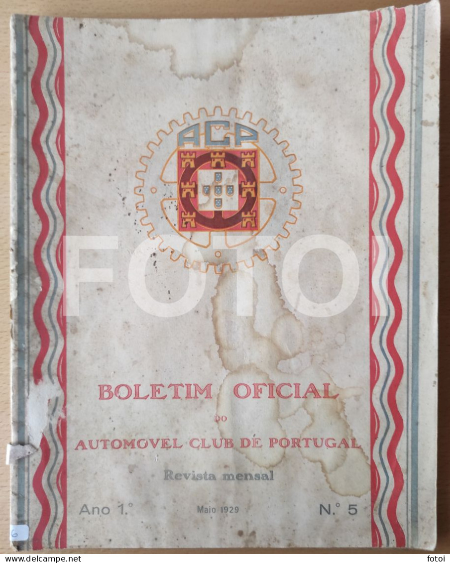 1929 CHRYSLER AUBURN OAKLAND ACP AUTOMOVEL CLUB PORTUGAL MAGAZINE - Zeitungen & Zeitschriften