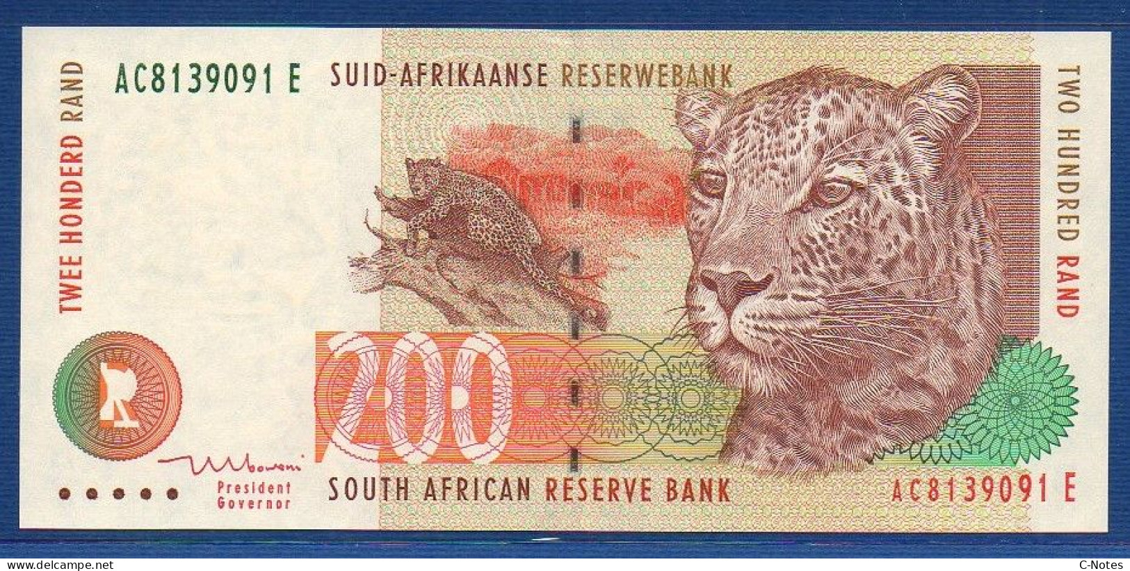 SOUTH AFRICA - P.127b – 200 RAND ND (1994 - 1999) UNC, S/n AC8139091E - Afrique Du Sud