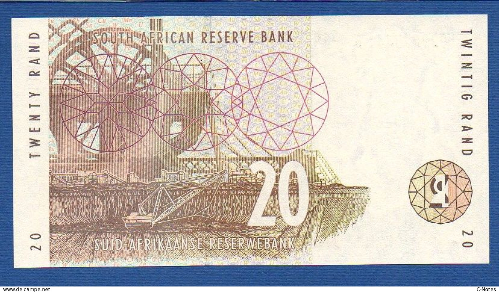 SOUTH AFRICA - P.124a – 20 RAND ND (1993 - 1999) UNC, S/n GD9073441B - Sudafrica