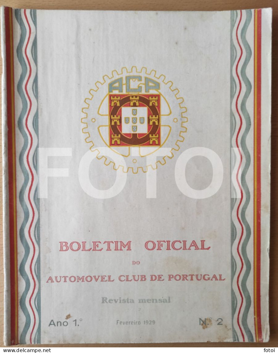 Nº 2 REVISTA 1929 ACP AUTOMOVEL CLUB PORTUGAL MAGAZINE LATIL MARMON CITROEN PEUGEOT RAMPA SINTRA - Revistas & Periódicos