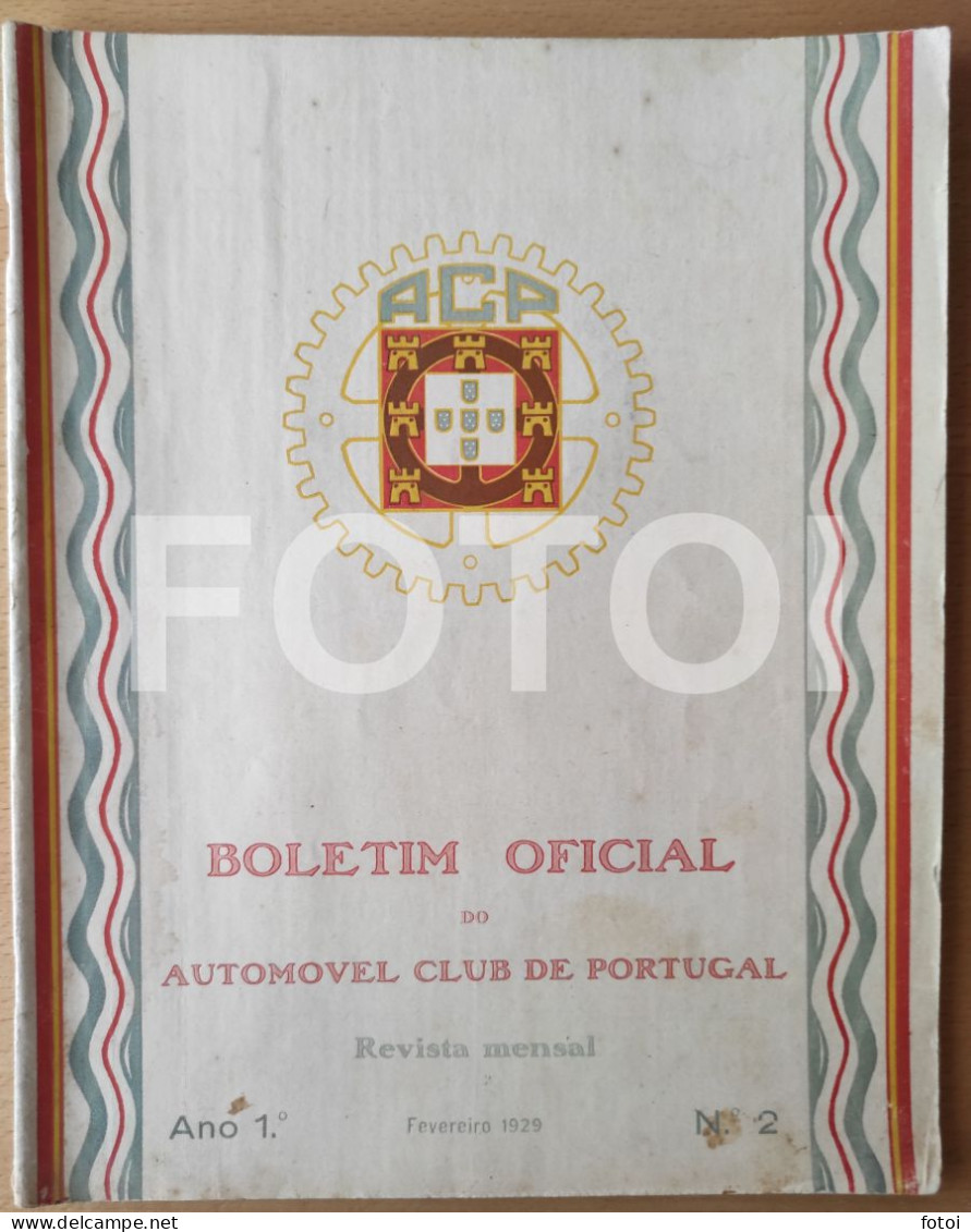 Nº 2 REVISTA 1929 ACP AUTOMOVEL CLUB PORTUGAL MAGAZINE LATIL MARMON CITROEN PEUGEOT RAMPA SINTRA - Magazines