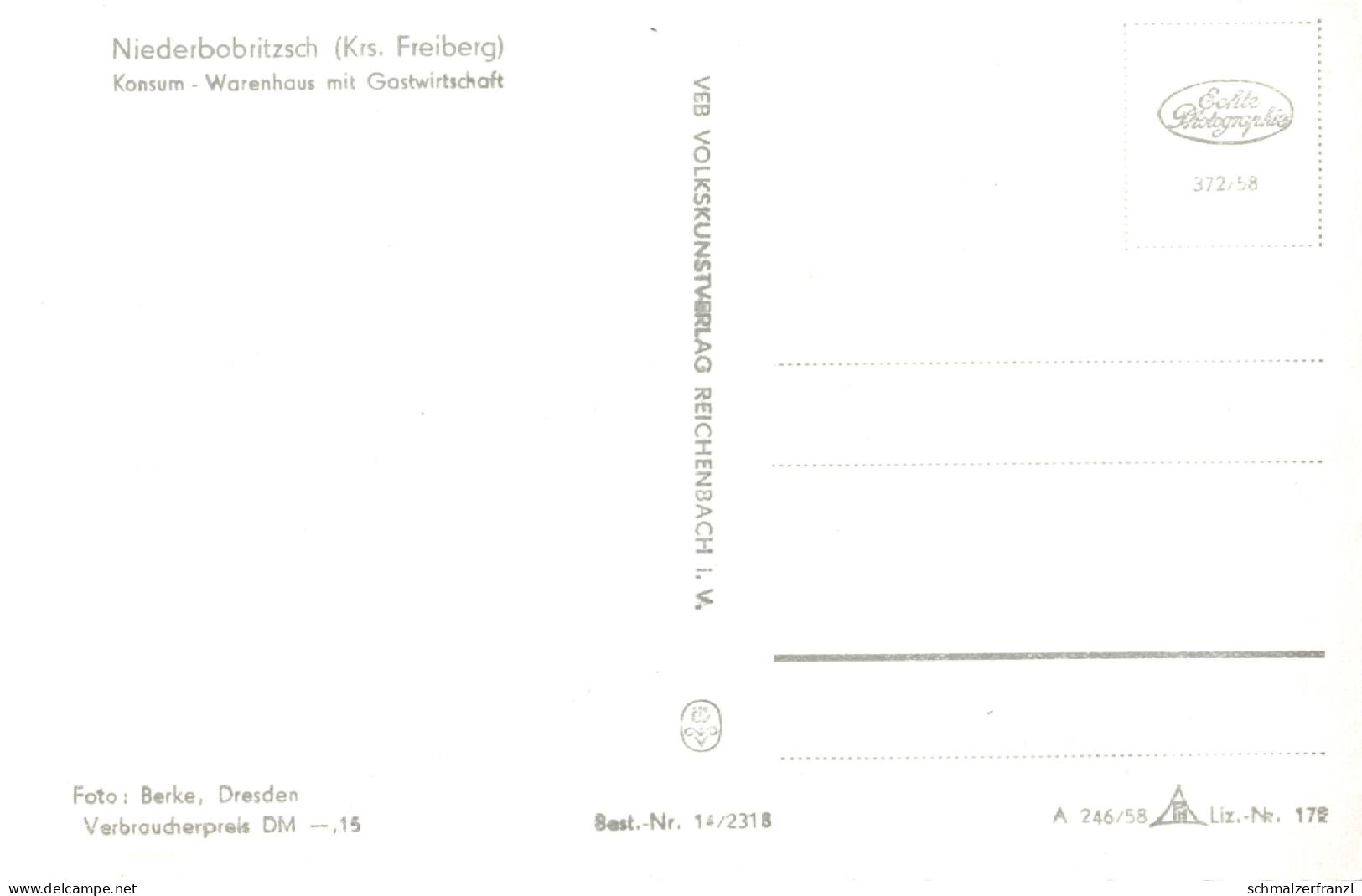 AK Niederbobritzsch Gasthof HO Konsum A Oberbobritzsch Lichtenberg Mulda Pretzschendorf Weißenborn Brand Erbisdorf DDR - Klingenberg (Sachsen)