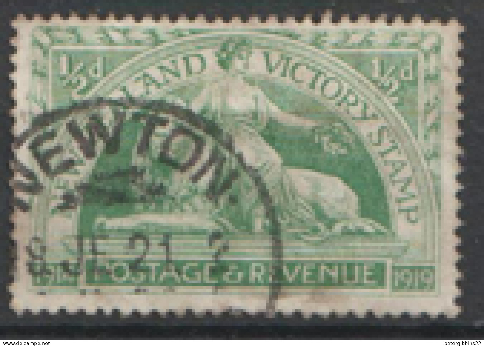 New  Zealand  1920   SG  453  1/2d   Victory   Fine Used   - Oblitérés