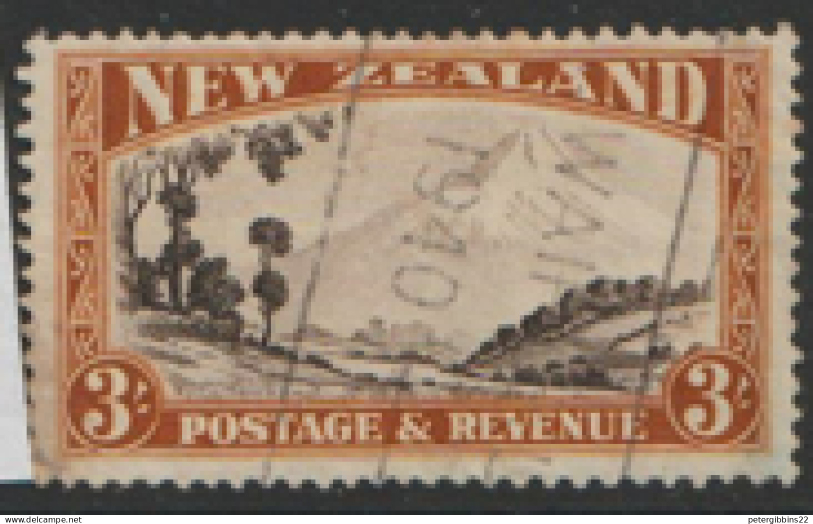 New  Zealand  1935  SG 569  3/-d  14x13.1/2 Fine Used  - Gebruikt