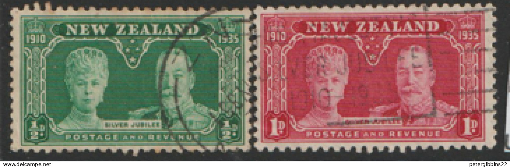 New  Zealand  1936  SG  573-4  Silver Jubilee  Fine Used  - Oblitérés