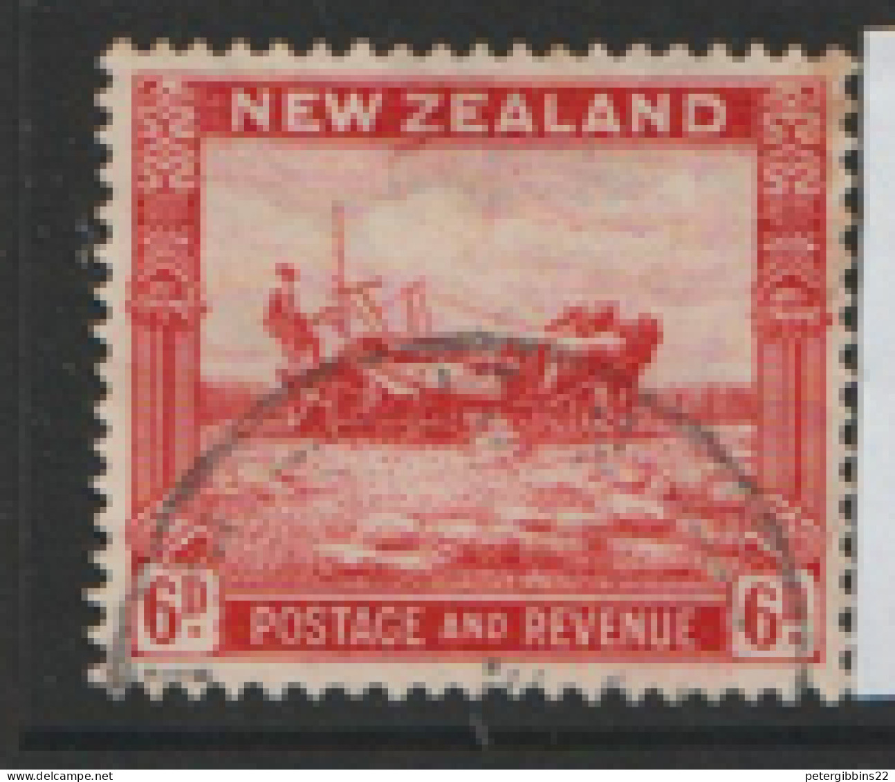 New  Zealand  1936  SG  585  6d  Perf 13.1/2x14  Fine Used  - Oblitérés