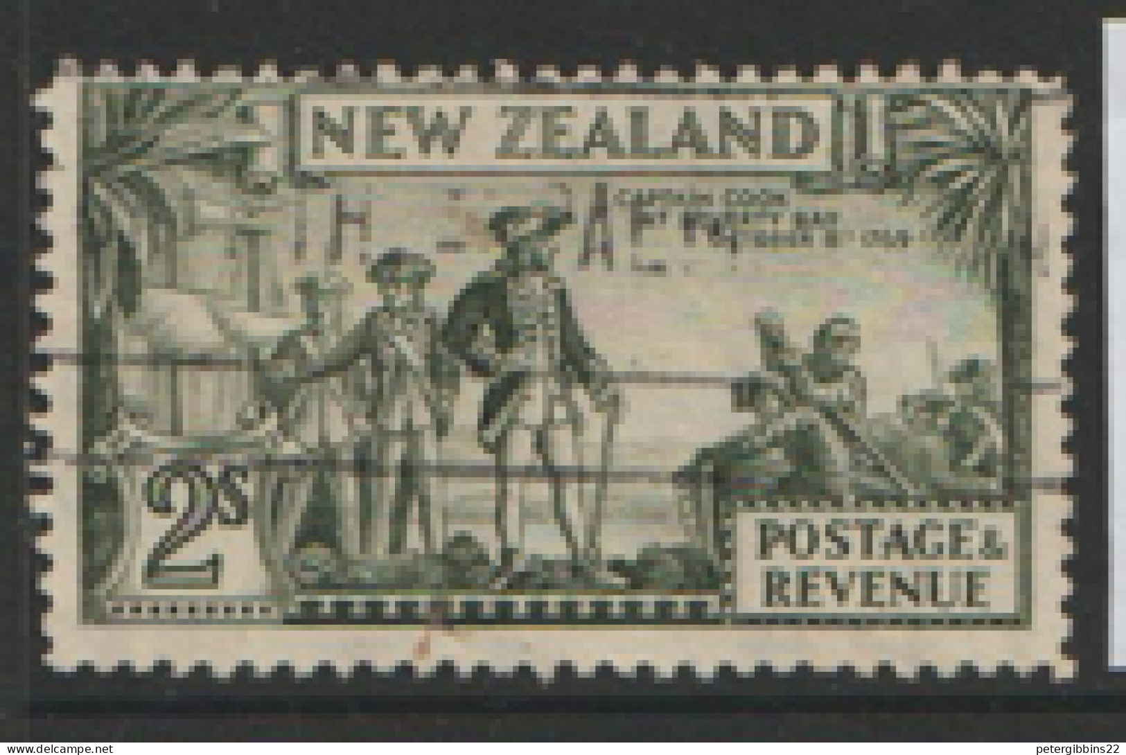 New  Zealand  1936  SG  589d  2/-d  Perf 12.1/2  Fine Used  - Oblitérés