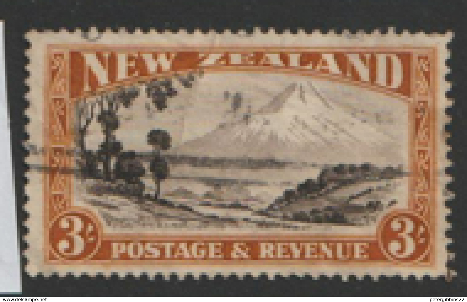 New  Zealand  1936  SG  590c  3/-d  Perf 14x13.1/2  Fine Used  - Usados