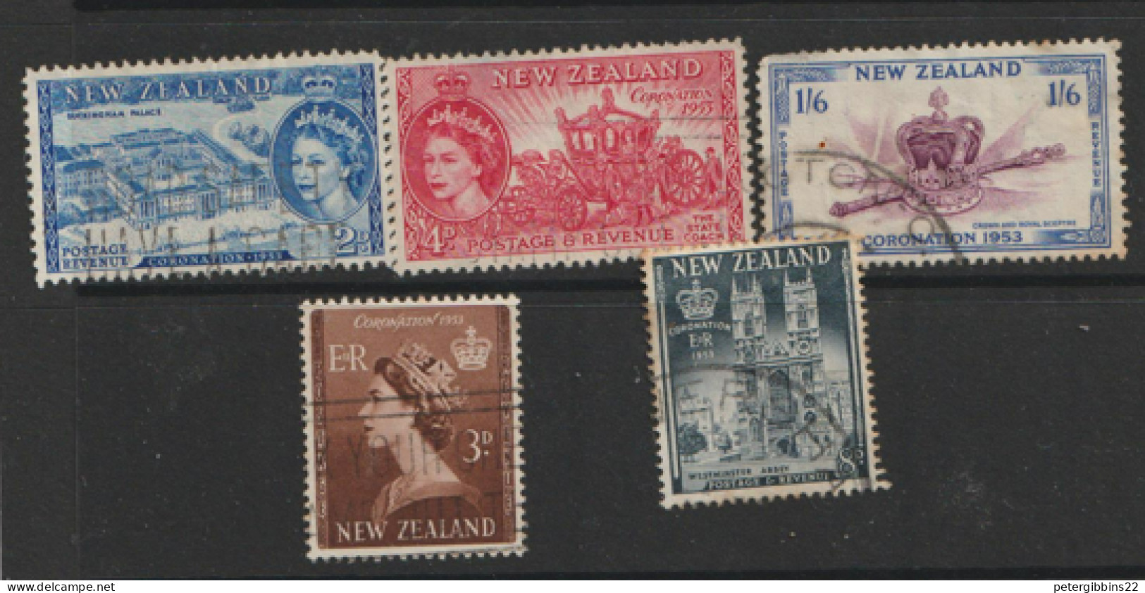 New  Zealand  1953  SG 714-8   Coronation     Fine Used   - Usati