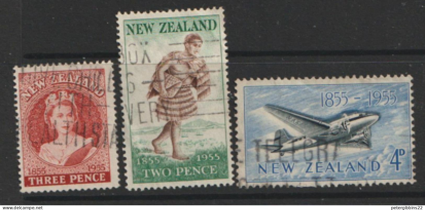 New  Zealand  1955  SG  739-41  Health    Fine Used   - Gebruikt